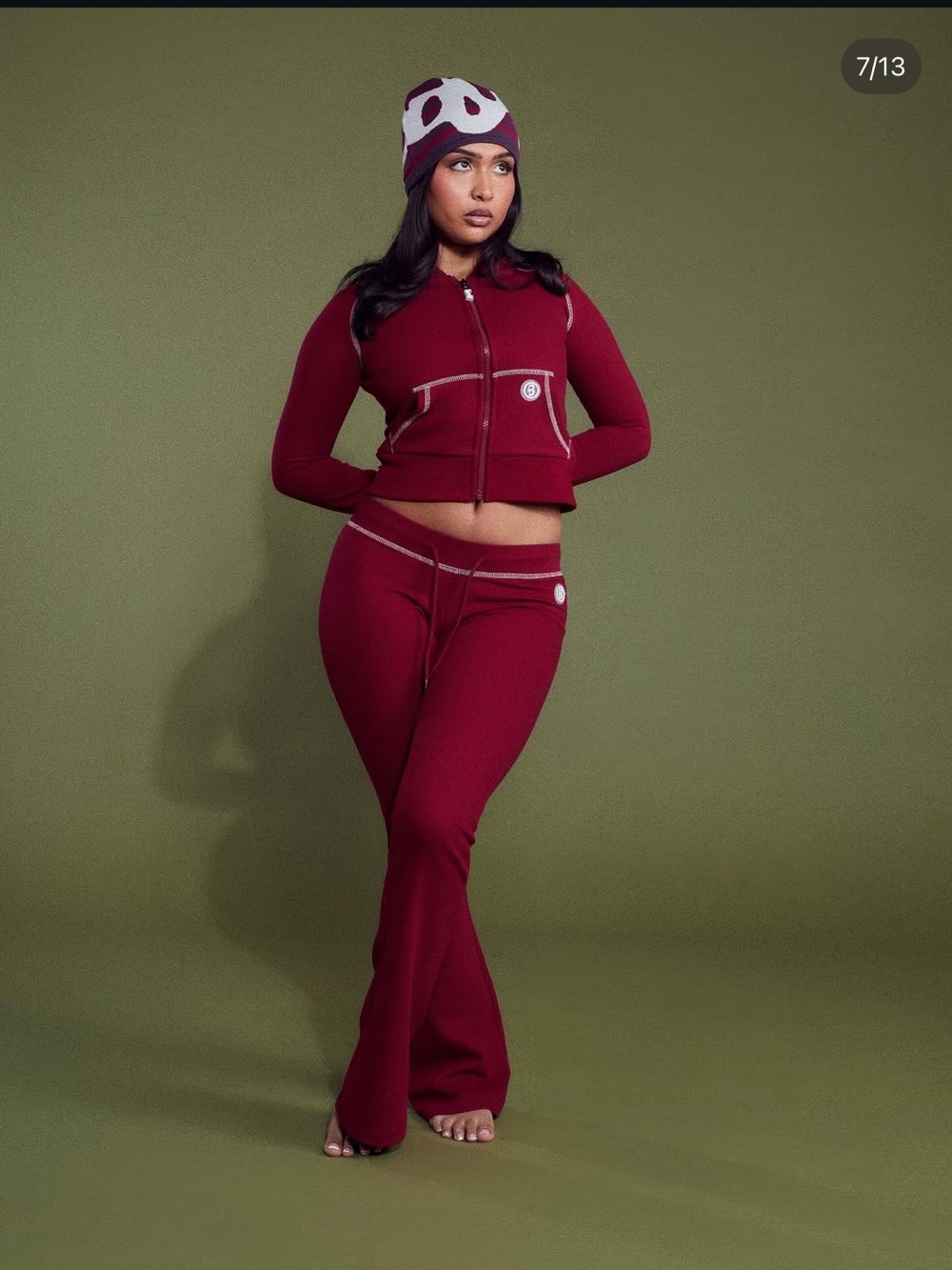 Bodybyraventracy Maroon Waffle Knit